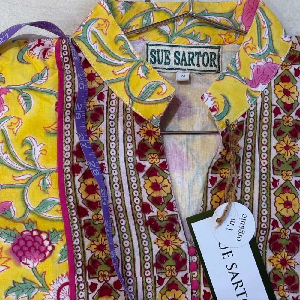 Brand new tuckernuck Sue Sartor yellow contrast print Dress